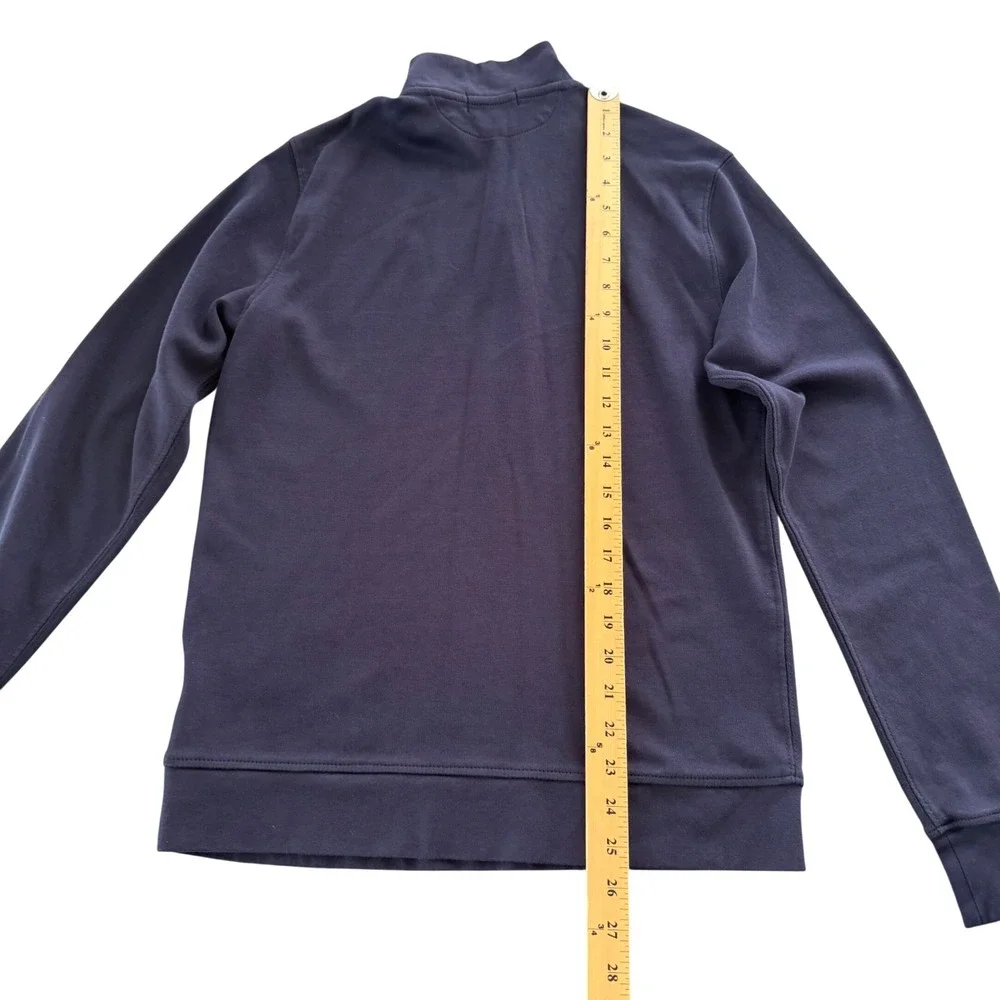 Polo Ralph Lauren Boys Navy Blue Cotton Quarter Zip Pullover Sweater XL 18-20